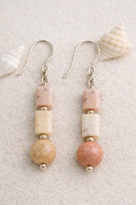 Dabīgo akmeņu auskari "Dabas pērles"